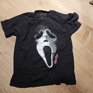 Kids Black Ghost Face T-Shirt